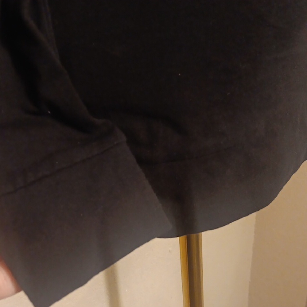 NWT. Black Cold Shoulder Long Sleeve Top with Intricate Design Front And Back - Picture 8 of 10